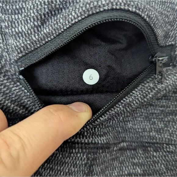 Lululemon Runder Under Pant Micro Macro Black Heathered Black Women's Size 6 - Picture 8 of 8